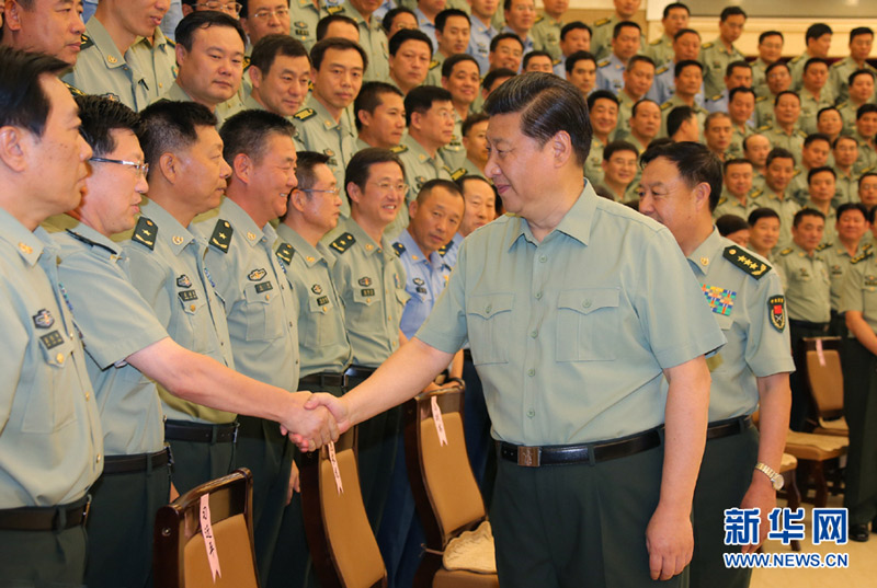 2013年8月29日下午，習近平接見駐沈陽部隊師以上干部。李剛攝