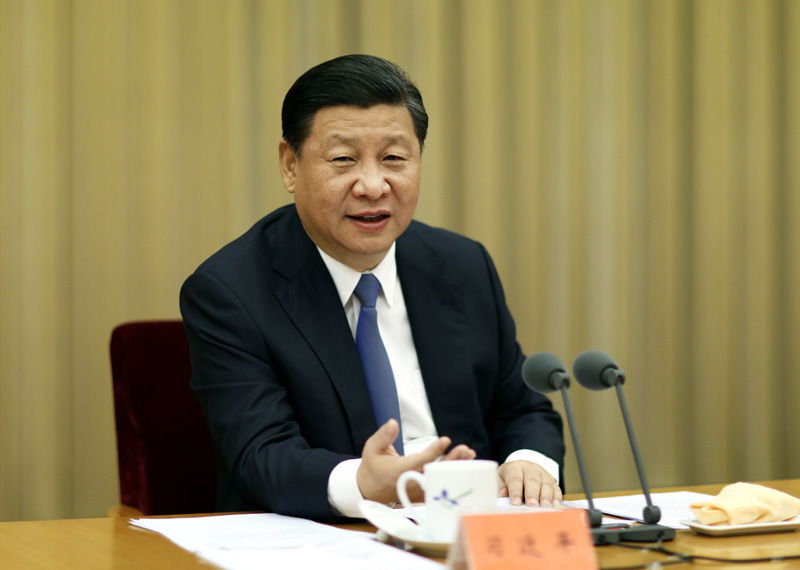 11月27日至28日，中央扶貧開發工作會議在北京召開。中共中央總書記、國家主席、中央軍委主席習近平發表重要講話。新華社記者 鞠鵬 攝