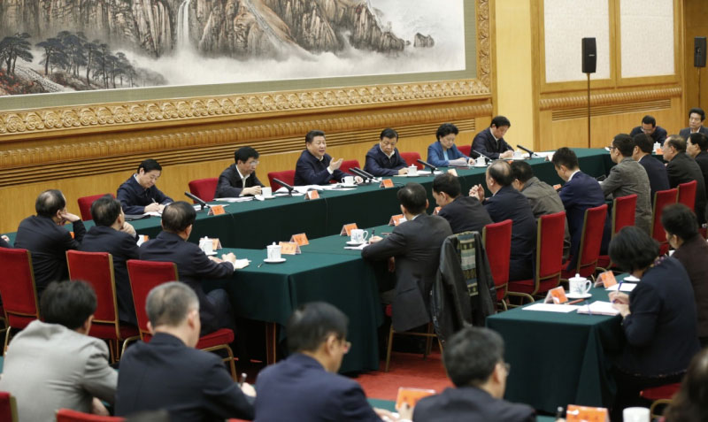 2月19日，中共中央總書記、國家主席、中央軍委主席習近平在北京主持召開黨的新聞輿論工作座談會並發表重要講話。新華社記者 鞠鵬 攝