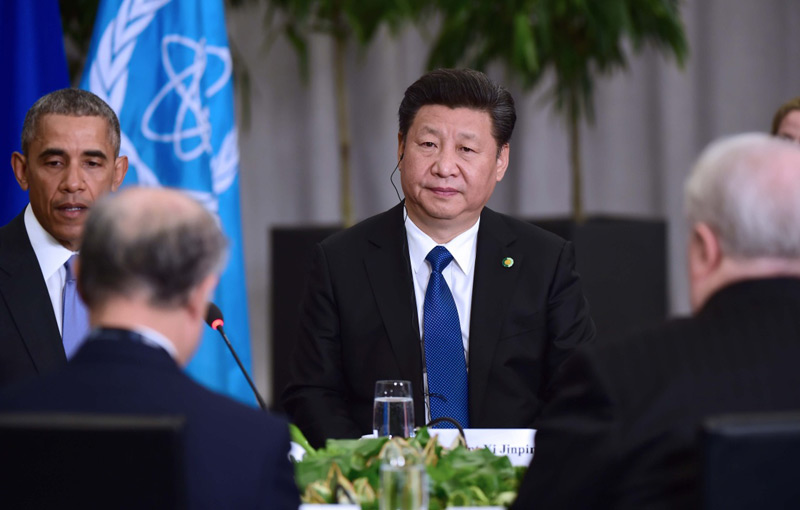4月1日，國家主席習近平在華盛頓出席伊朗核問題六國機制領導人會議並發表重要講話。新華社記者 張鐸 攝