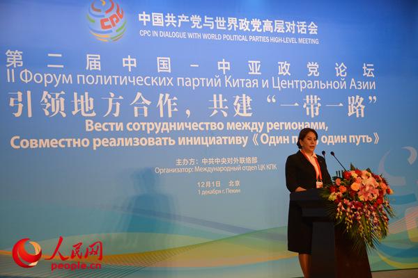 塔吉克斯坦人民民主黨副主席波波仲尼約恩。（人民網記者 劉寧 攝）