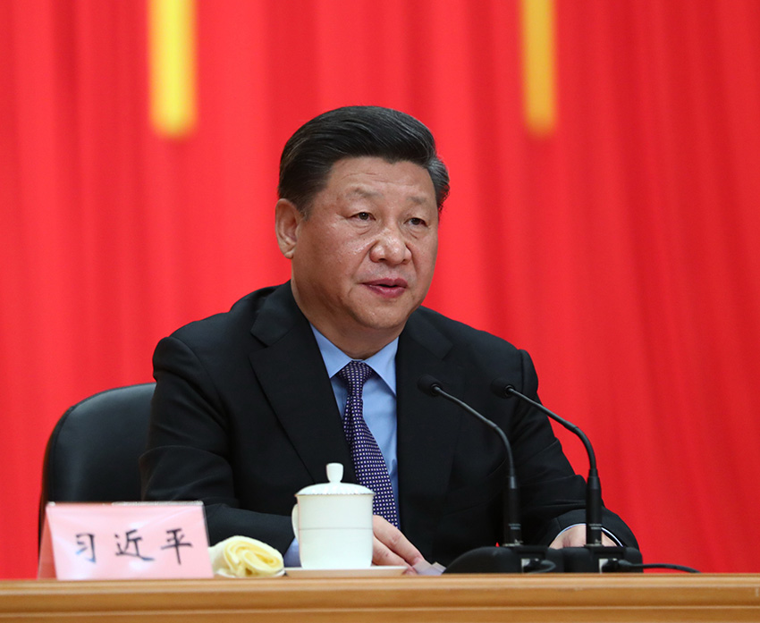 2018年4月13日，中共中央總書記、國家主席、中央軍委主席習(xí)近平在海南省人大會堂出席慶祝海南建省辦經(jīng)濟(jì)特區(qū)30周年大會並發(fā)表重要講話。新華社記者 謝環(huán)馳 攝