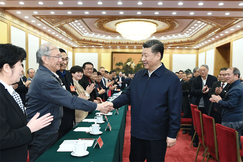 3月18日，中共中央總書記、國家主席、中央軍委主席習近平在北京主持召開學校思想政治理論課教師座談會並發(fā)表重要講話。新華社記者 謝環(huán)馳 攝