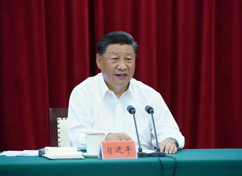8月20日，中共中央總書記、國家主席、中央軍委主席習(xí)近平在合肥主持召開扎實(shí)推進(jìn)長三角一體化發(fā)展座談會(huì)並發(fā)表重要講話。 新華社記者 鞠鵬 攝