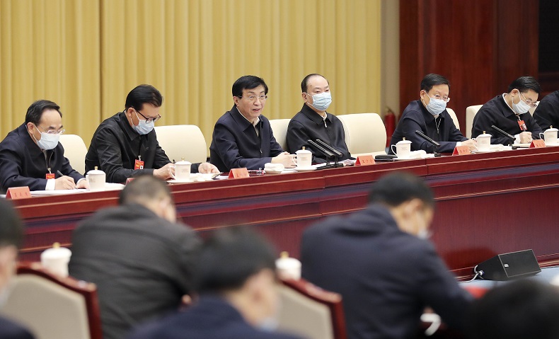 王滬寧出席學(xué)習(xí)貫徹黨的十九屆六中全會精神中央宣講團(tuán)動員會並講話
