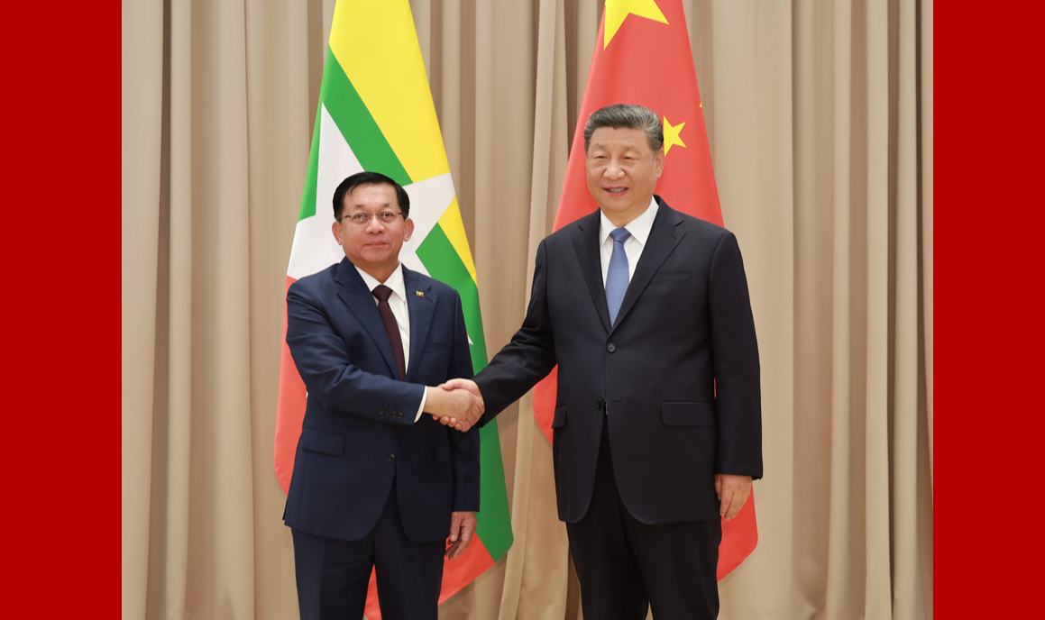 習近平會見緬甸領導人敏昂萊